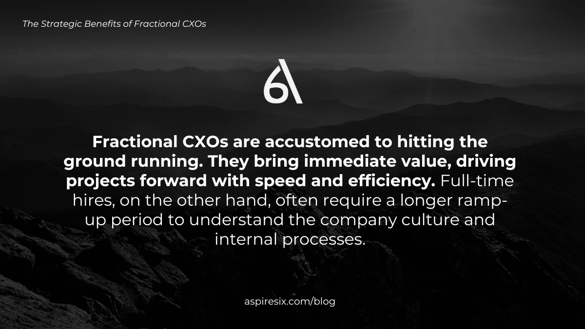 Fractional CXOs bring immediate value