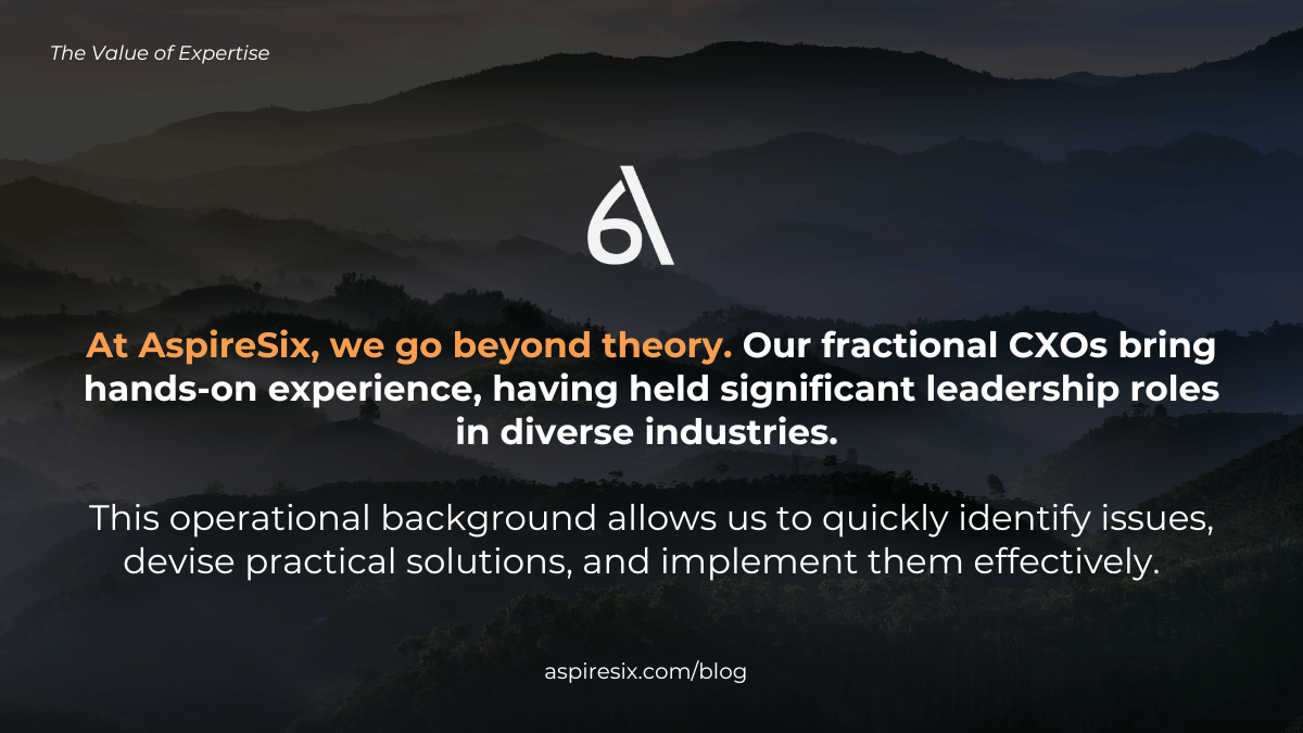Our fractional CXOs bring hands-on experience