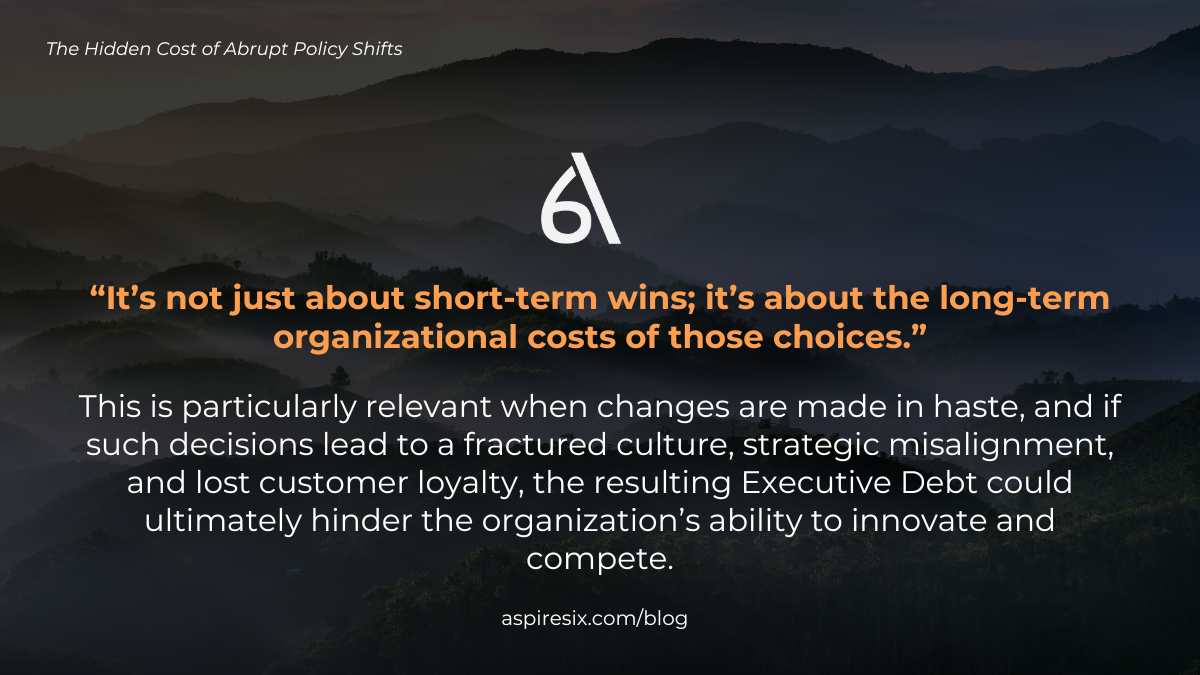 A Cautionary Lesson for Leaders